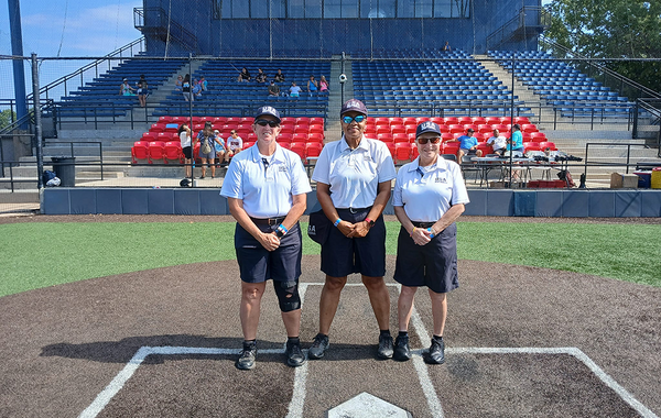 3 Umpired in White Uniforms