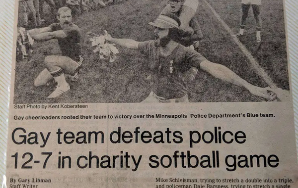 Gay team defeat police news article